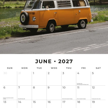 Red Robin Camper Vans Kalender 2027