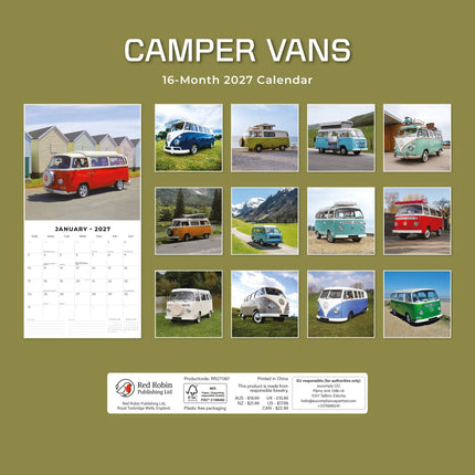 Red Robin Camper Vans Kalender 2027