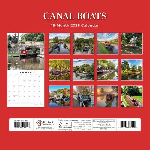 Red Robin Canal Boats Kalender 2026