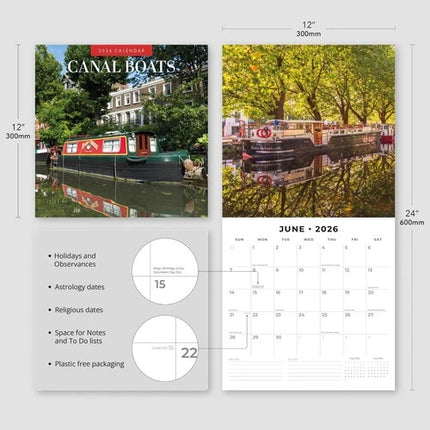 Red Robin Canal Boats Kalender 2026