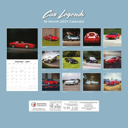 Red Robin Car Legends Kalender 2027