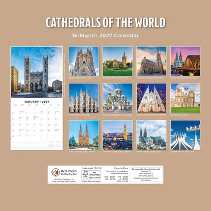 Red Robin Cathedrals of the World Kalender 2027