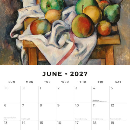 Red Robin Cezanne Kalender 2027