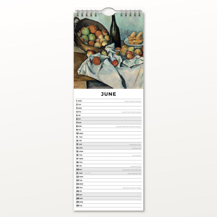 Red Robin Cezanne Slimline Kalender 2026