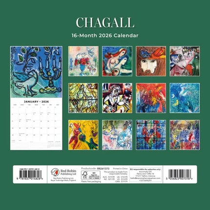 Red Robin Chagall Kalender 2026