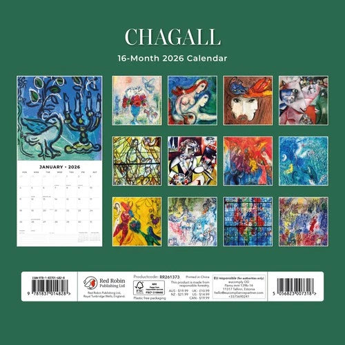 Red Robin Chagall Kalender 2026