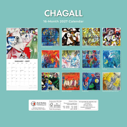 Red Robin Chagall Kalender 2027