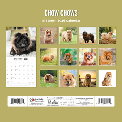 Red Robin Chow Chow Kalender 2026