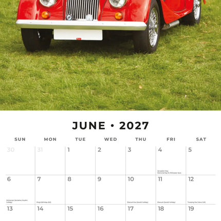 Red Robin Classic Cars Kalender 2027