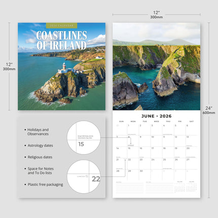 Red Robin Coastlines of Ireland Kalender 2026