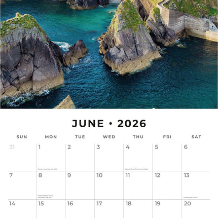 Red Robin Coastlines of Ireland Kalender 2026