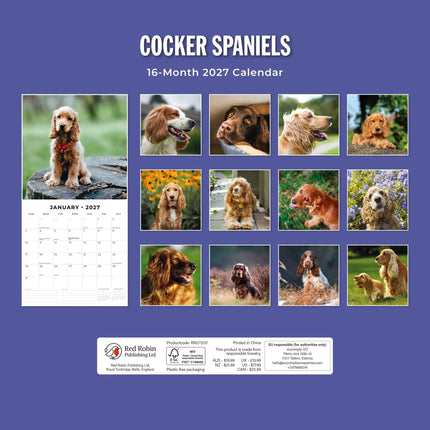 Red Robin Cocker Spaniels Kalender 2027