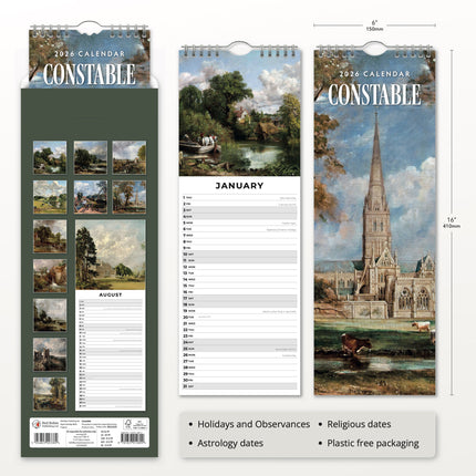 Red Robin Constable Slimline Kalender 2026
