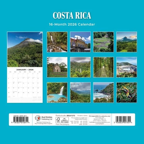 Red Robin Costa Rica Kalender 2026