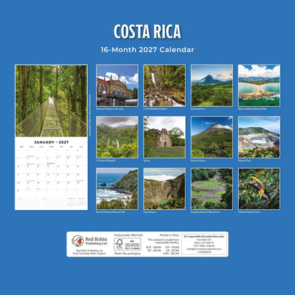 Red Robin Costa Rica Kalender 2027
