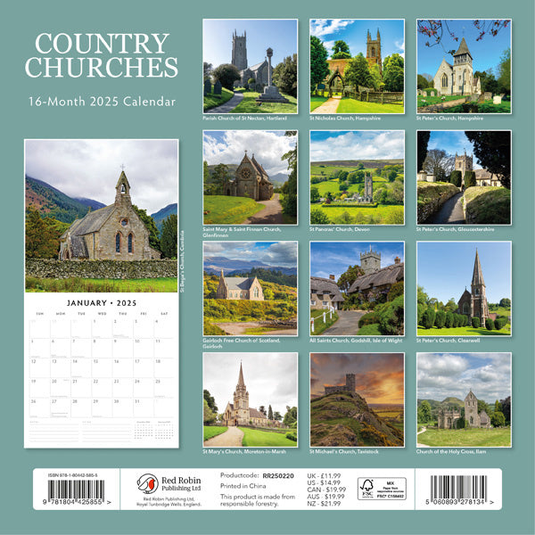 Red Robin Country Churches Kalender 2025