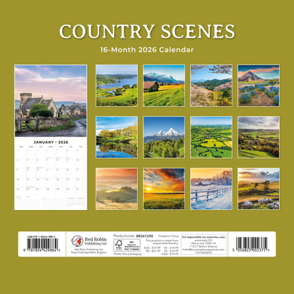 Red Robin Country Scenes Kalender 2026