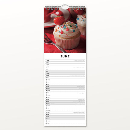 Red Robin Cupcakes Slimline Kalender 2026