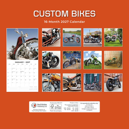Red Robin Custom Bikes Kalender 2027