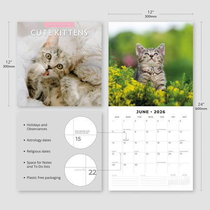 Red Robin Cute Kittens Kalender 2026