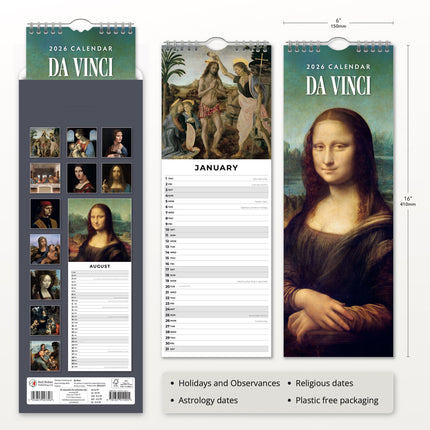 Red Robin Da Vinci Slimline Kalender 2026