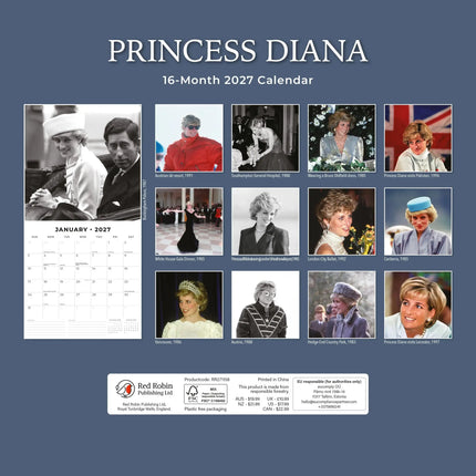 Red Robin Diana Kalender 2027