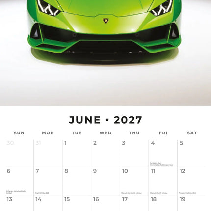 Red Robin Dream Cars Kalender 2027