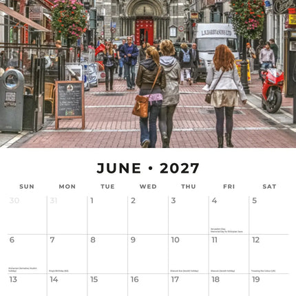 Red Robin Dublin Kalender 2027