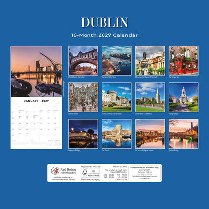 Red Robin Dublin Kalender 2027