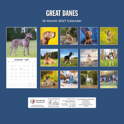Red Robin Duitse Dog Kalender 2027