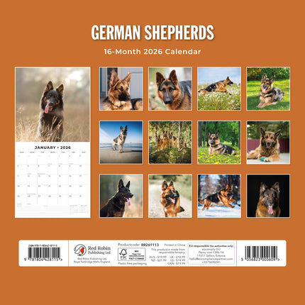 Red Robin Duitse Herder Kalender 2026