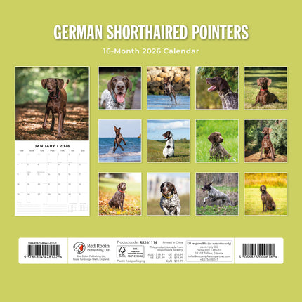 Red Robin Duitse Staande Kalender 2026