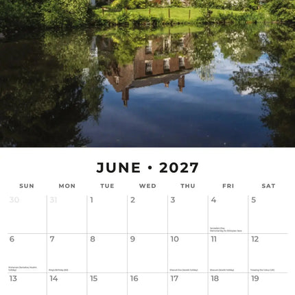 Red Robin English Cottage Gardens Kalender 2027
