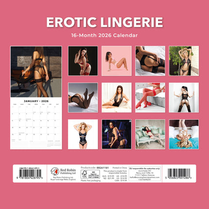 Red Robin Erotische Lingerie Kalender 2026