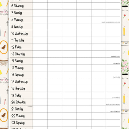 Red Robin Family Organiser At Home 2026
