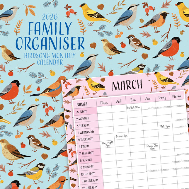 Red Robin Family Organiser Birdsong 2026