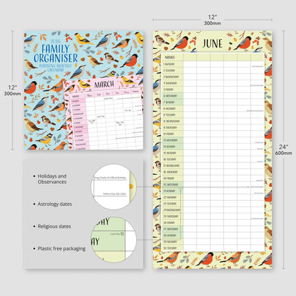 Red Robin Family Organiser Birdsong 2026