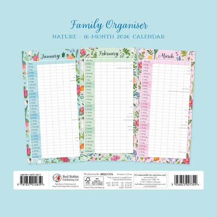 Red Robin Family Organiser Nature 2026