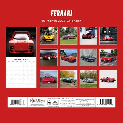 Red Robin Ferrari Kalender 2026