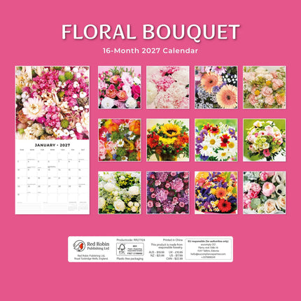 Red Robin Floral Bouquet Kalender 2027