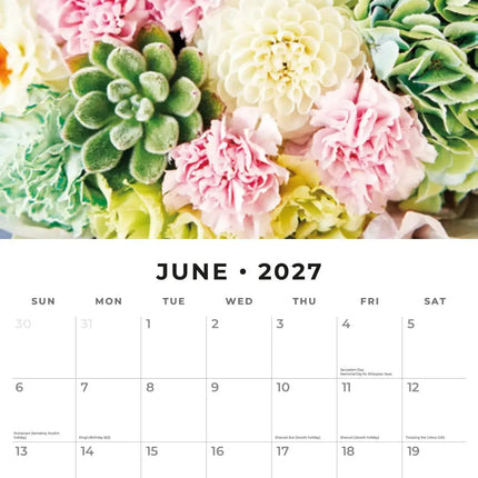 Red Robin Floral Collection Kalender 2027