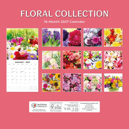 Red Robin Floral Collection Kalender 2027