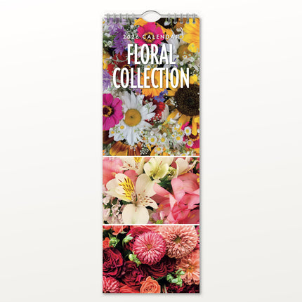 Red Robin Floral Collection Slimline Kalender 2026