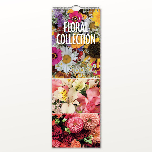 Red Robin Floral Collection Slimline Kalender 2026
