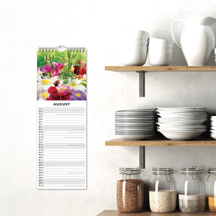 Red Robin Floral Collection Slimline Kalender 2026