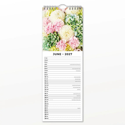 Red Robin Floral Collection Slimline Kalender 2027