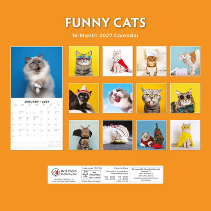 Red Robin Funny Cats Kalender 2027