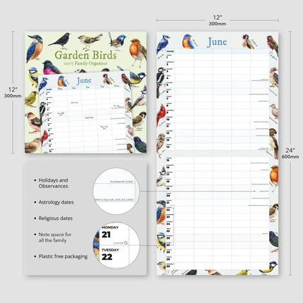 Red Robin Garden Birds Family Organiser 2027