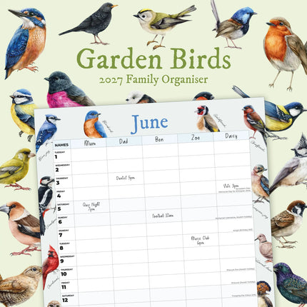 Red Robin Garden Birds Family Organiser 2027