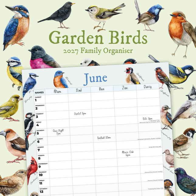 Red Robin Garden Birds Family Organiser 2027
